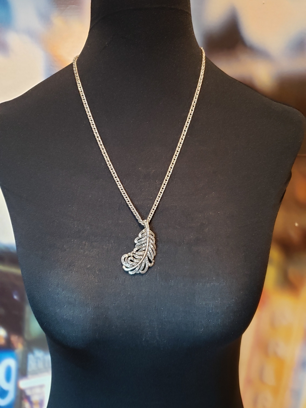 Feather Pendant Necklace By Fossil